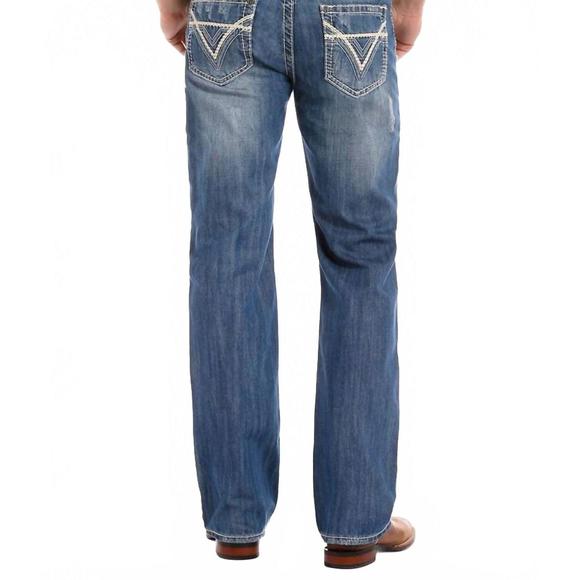 NEW ROCK & ROLL DENIM double barrel relax jeans in light navy